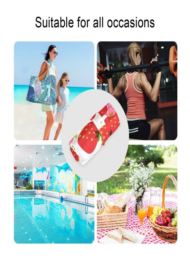 Kigai 2pcs Strawberry Wet Dry Bags,Waterproof Reusable Cloth Diaper Wet Dry Bags for Travel,Diapers,Dirty Gym Clothes and Toiletries - Image 5